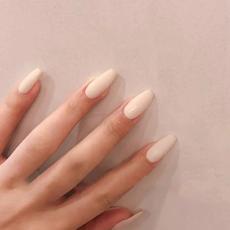 Creative Solid Color 24 Pieces Trapezoidal Nail Tips